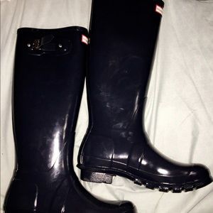 Hunter Adjustable Back Gloss Rain Boot